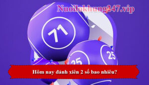 Hôm nay đánh xiên 2 số bao nhiêu